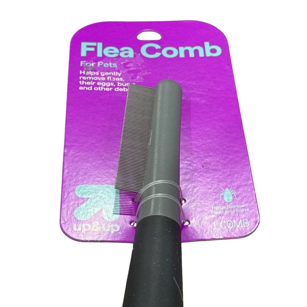 Up & Up Flea Comb For Pets Removes Fleas & Burrs Gray Handle Pack Of 2